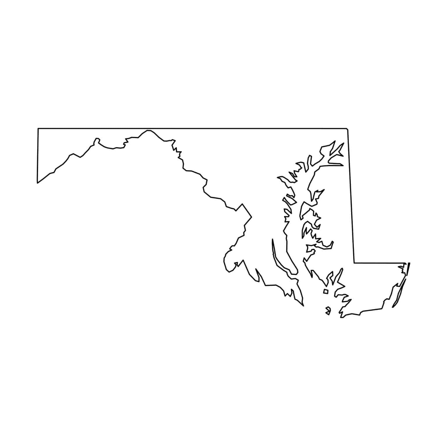 Maryland,,State,Of,Usa,,Solid,Black,Outline,Map,Of CCI Consulting